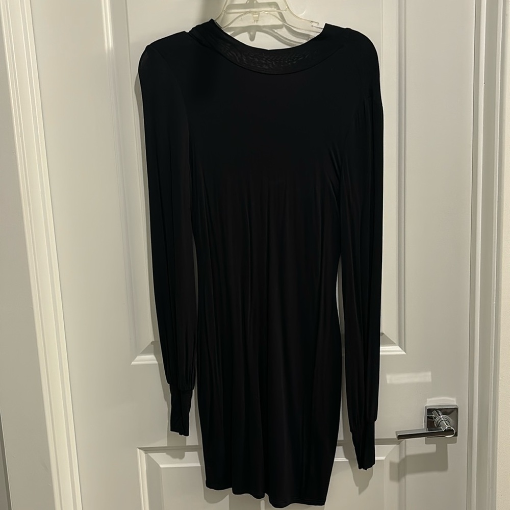 Long sleeve black dress from lulus